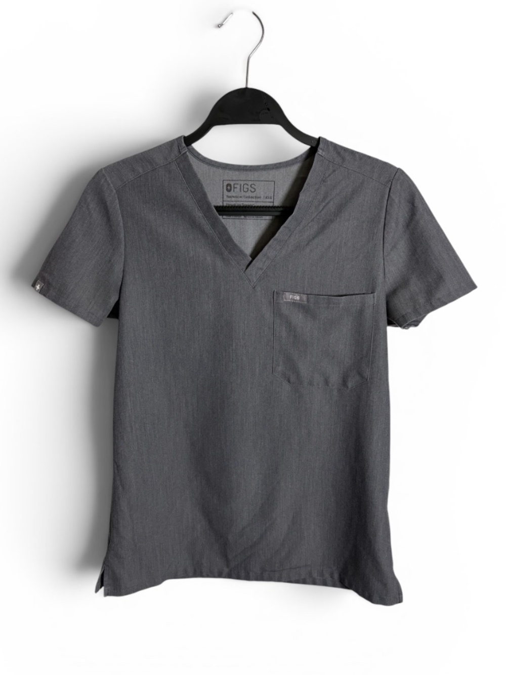 Figs Women’s SZ XXS Caterina One Pocket Short Sleeve Scrub Top Graphite Gray